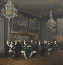 Luis Felipe (1773-1850) Duque de Orleans, firmando la proclamación de la Tenencia General del Reino, 31 de julio de 1830