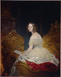 Princesa Marie Charlotte Frederique de Wurttemberg (1807-1873), Gran Duquesa Helene de Rusia (Princesa Friederike Charlote Marie Of Wurttemberg, Gran Duquesa Elena Pavlovna de Rusia). Pintura de Joseph Desire Court (1797-1865), óleo sobre lienzo