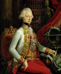 Gran Duque Fernando III de Toscana sentado en su biblioteca