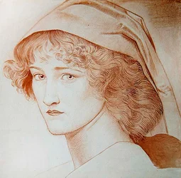 La doncella de cabello castaño