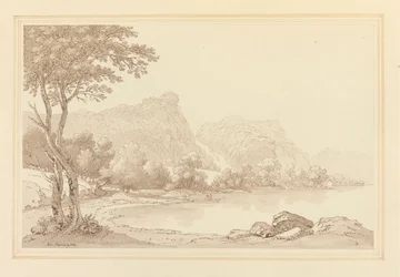 Lodore Rocks falls cottage distant