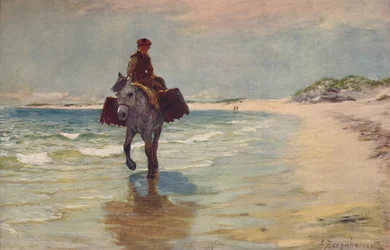 En la costa, Connemara, 1881