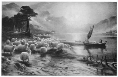 El ferry en el lago, c1890, 1911