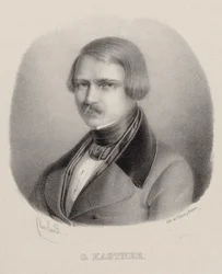 Retrato del compositor Jean-Georges Kastner 1810-1867