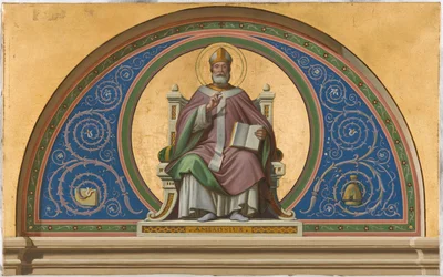 Boceto para la iglesia de Saint-Ambroise: San Ambrosio, hacia 1866 (óleo sobre lienzo)