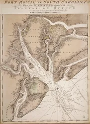 Mapa de Port Royal en Carolina del Sur, Estados Unidos