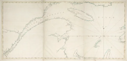Mapa del golfo y del río San Lorenzo, c.1778 (impresión)