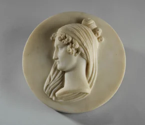 Retrato en medallón de la Sra. Elizabeth Allan