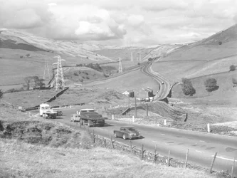 Tráfico en la carretera de Shap