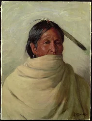 Standing-Deer-Taos (óleo sobre lienzo)