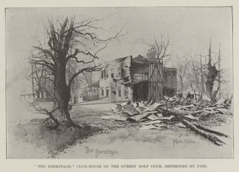 El Hermitage, Casa Club del Surrey Golf Club, destruida por el Fuego