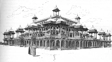 El Mausoleo de Akbar, Agra, 1892, 1902
