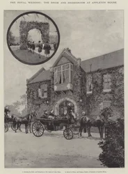 La boda real, la novia y el novio en Appleton House