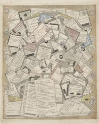 Frans papiergeld Monedas y otros papeles de la República Francesa (título sobre objeto)