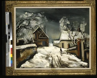 Casas en la nieve (Maisons Sous La Neige) (óleo sobre lienzo)