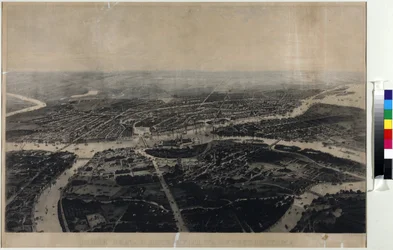 Panorama de San Petersburgo y sus alrededores desde una vista de pájaro