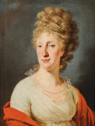Emperatriz María Teresa (1772-1807), retrato con collar de perlas