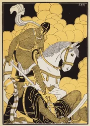 Le Combat de Guillaume Contre le Geant Corsolt (litografía en color)