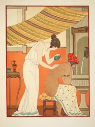 Debe ungir las heridas con aceite, ilustración de 