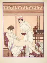 Baño de esponja, ilustración de 