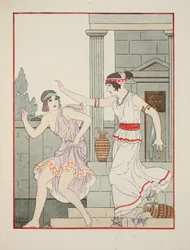 Golpeado con la palma de la mano, ilustración de 
