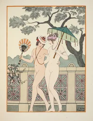 Andando desnudos tanto como podamos, ilustración de 