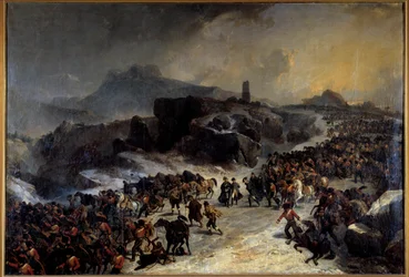 El cruce de la Sierra de Guadarrama en España en diciembre de 1808 por Napoleón I