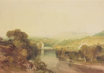Molino de Addingham en el Wharfe, West Yorkshire, c.1808 (acuarela sobre papel)