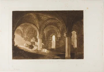 Cripta de la Abadía de Kirkstall, lámina 39 de Liber Studiorum