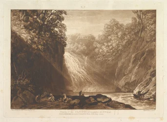 Dibujo del Clyde Liber Studiorum, parte IV, placa 18, 29 de marzo de 1809