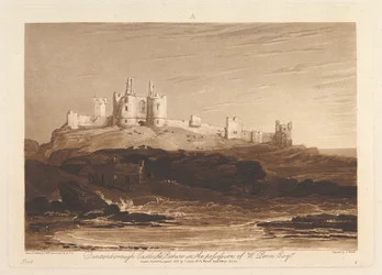Castillo de Dunstanborough Liber Studiorum, parte III, placa 14, 10 de junio de 1808