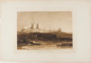 Castillo de Dunstanborough, lámina 14 de Liber Studiorum