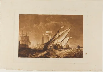 Entrada del puerto de Calais, placa 55 de Liber Studiorum