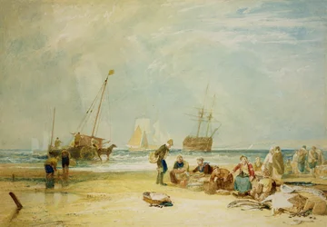 Mercado de pescado en las arenas, Hastings