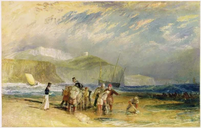 Puerto de Folkestone y costa hasta Devon, c.1830