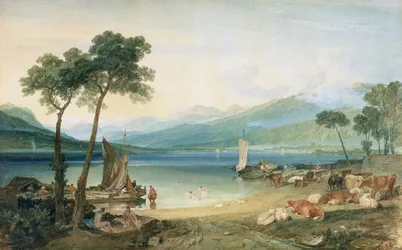 Lago de Ginebra y Mont Blanc
