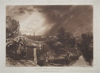 Liber Studiorum: Recolectores de berros, Rails Head, Ferry Bridge, Twickenham