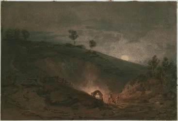 Horno de cal a la luz de la luna