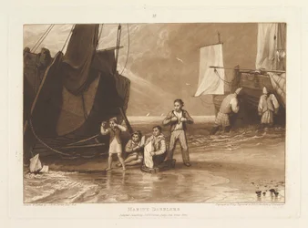 Aficionados al mar, Liber Studiorum, parte VI, lámina 29, junio de 1811