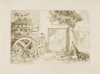 Molino de Pembury, Kent, lámina 12 de Liber Studiorum