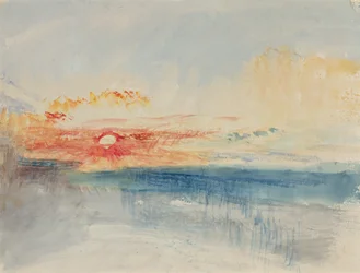 Puesta de sol, c.1845 (acuarela sobre papel)
