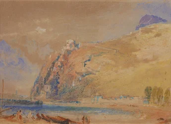 La Bastilla de Grenoble desde el valle del Isère, c.1836 (acuarela sobre papel)