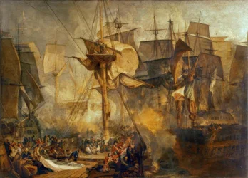 La Batalla de Trafalgar / por Turner