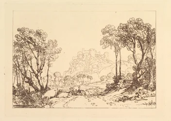 El castillo sobre los prados Liber Studiorum, parte II, placa 8, 1808