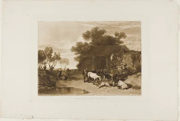 El corral de paja, lámina 7 de Liber Studiorum