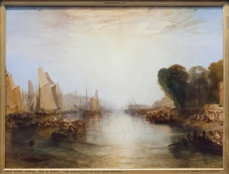 La regata, con la escuadra real de yates