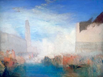 Venecia, la Piazzetta con la Ceremonia del Dux Casándose con el Mar, c1835