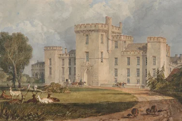 Vista de Hampton Court, Herefordshire, desde el noroeste