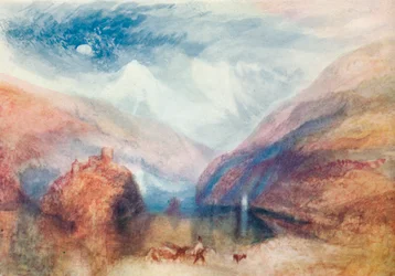 Vista del Lago de Brienz, siglo XIX, 1910