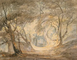 Escena del bosque con figuras, c.1798